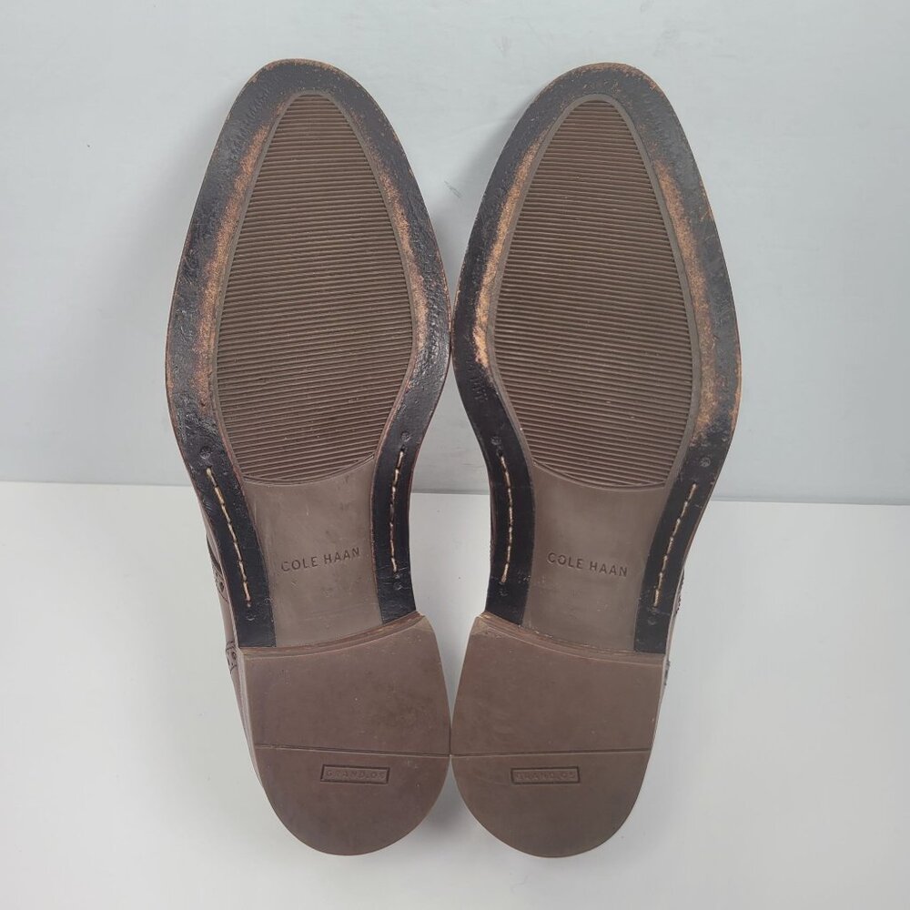 Cole Haan Grand OS Men's Brown Leather Wingtip Lace Up Oxfords US Size 10.5M - Picture 7 of 8